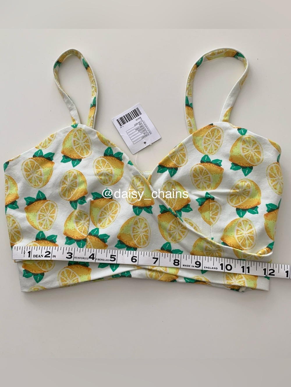 Kimchi Blue Lemon Print Crop Top - Picture 2 of 4